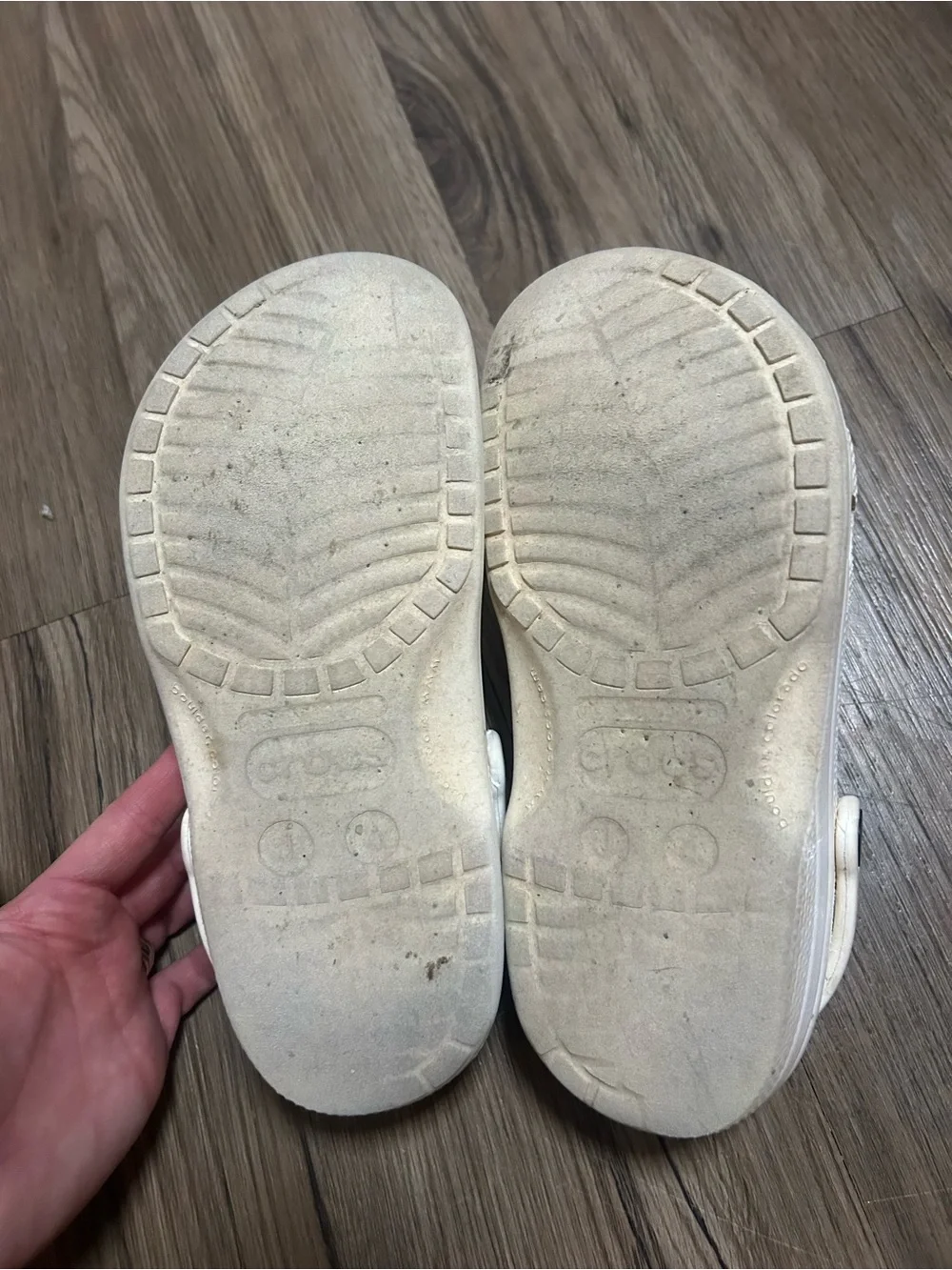 CROCS Kids white Slip-On Clogs with Heel Strap